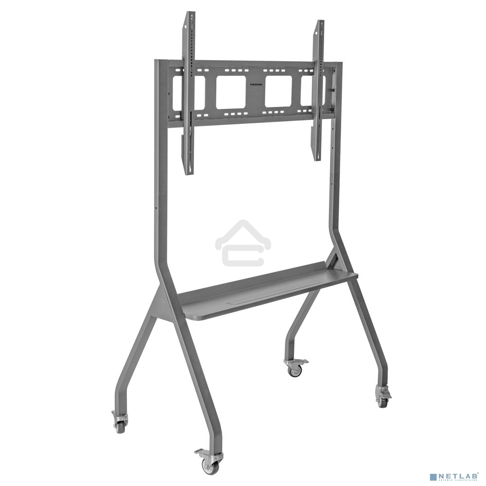 Мобильная стойка напольная Kromax OMEGA-12 silver, 1 шт/уп, Мобильная стойка напольная для TV 32