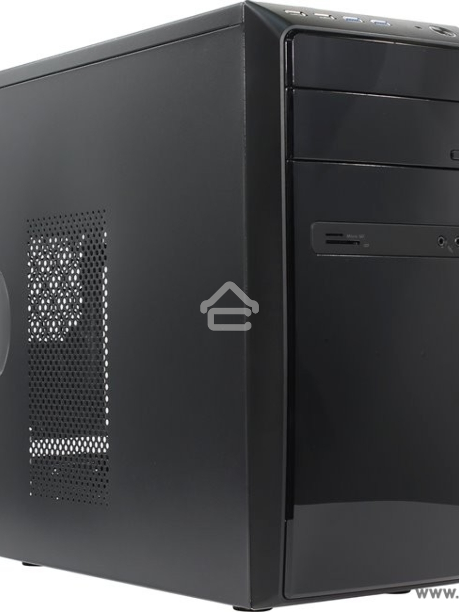 Компьютерный корпус InWin POWERMAN ES726BK USB 3.0 (Mini Tower, mATX, 450W PM-450ATX, USBx2, USB 3.0x2 + Audio, черный) <6120259>