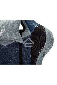 Кресло игровое Бюрократ VIKING 7 KNIGHT BL FABRIC синий текстиль/эко.кожа крестовина металл/пластик