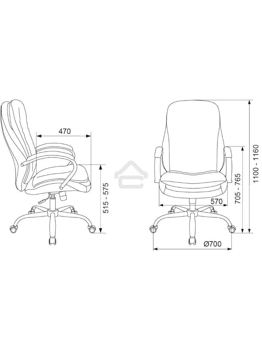 Кресло руководителя Бюрократ T-9950SL Fabric черный Light-20, крестовина металл хром