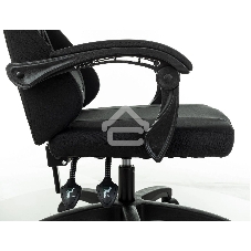 Кресло игровое Zombie Rudger черный с подголов. крестов. пластик