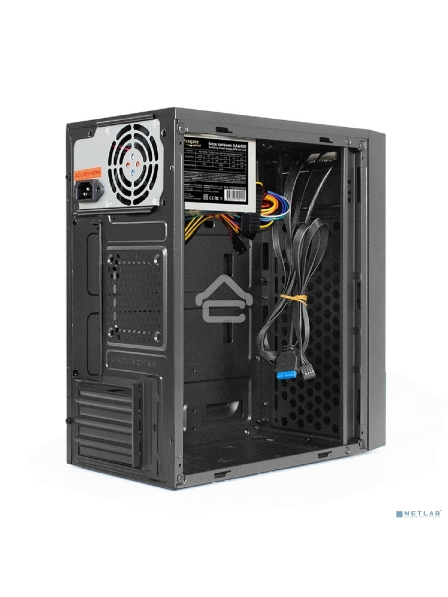 Корпус Minitower ExeGate BAA-113U-AAA450 (mATX, БП AAA450 с вент. 8см, 2*USB+1*USB3.0, аудио, черный)