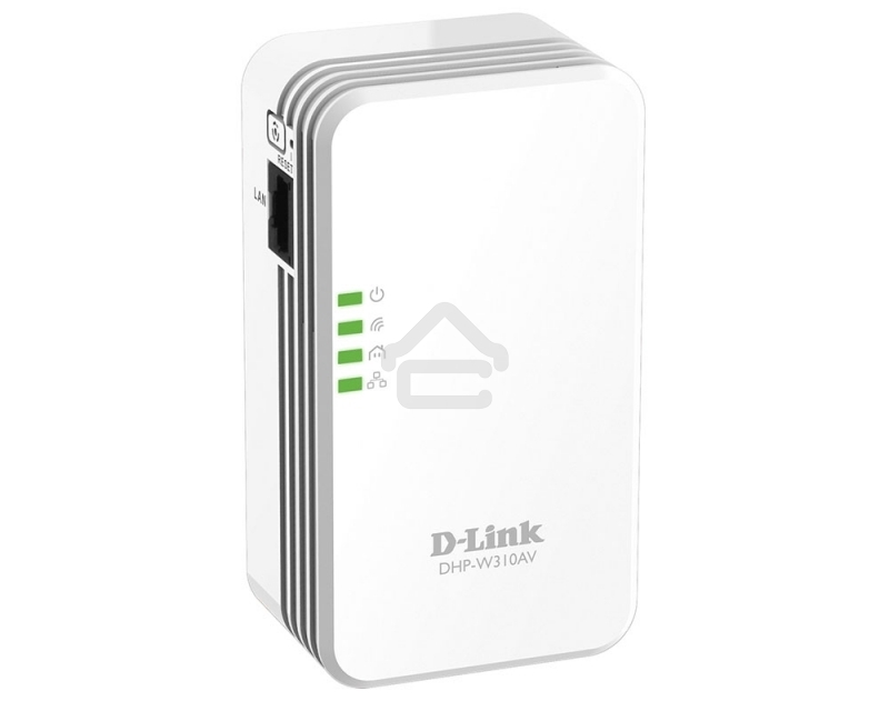 Беспроводной PowerLine-адаптер D-Link DHP-W310AV N300 с поддержкой HomePlug AV