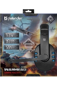 Гарнитура Defender GAMING WARHEAD G-160 BLACK/BLUE