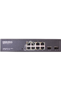 Коммутатор OSNOVO Гигабитный PoE коммутатор на 10 портов, 8 *10/100/1000 Base-T PoE, 2*SFP 1000 Base-T, PoE на порт до 30W, суммарно до 150W