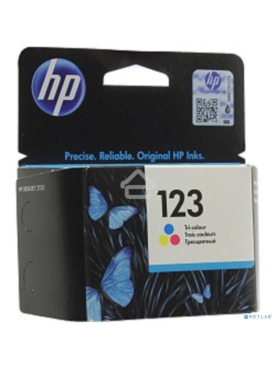 Картридж струйный HP 123 F6V16AE многоцветный, 100 стр., для HP DJ 2130