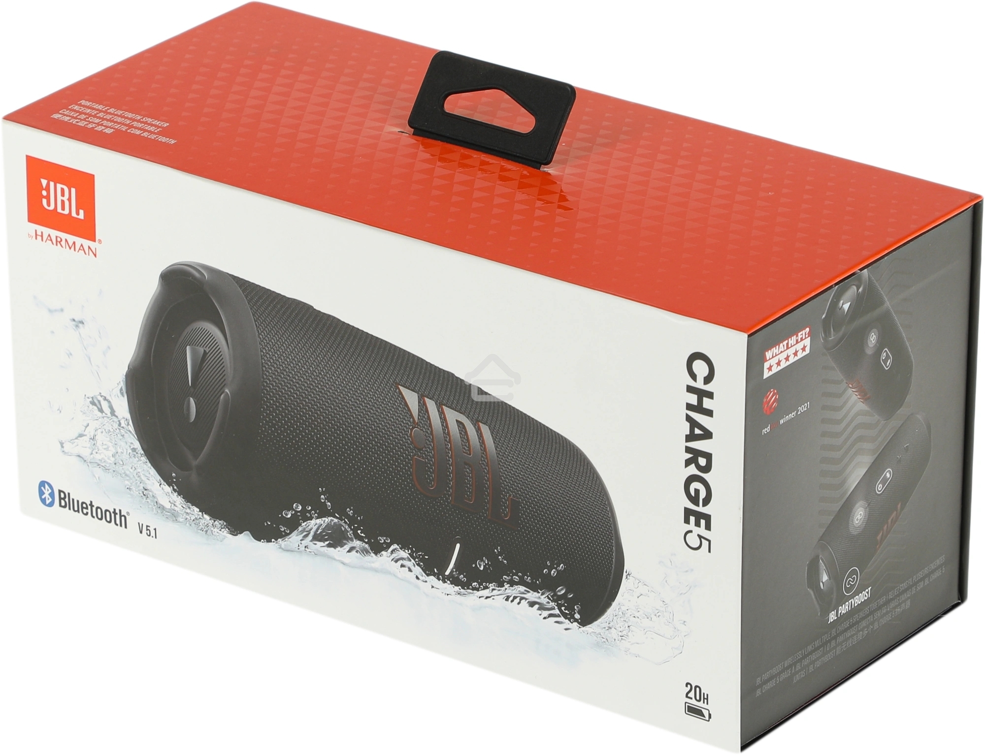 Портативная акустика JBL Charge 5, черный