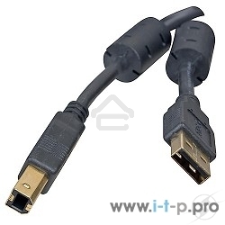 Кабель Defender USB04-06 PRO Кабель USB 2.0 для соед. 1.8м AM/BM, зол.конт, 2фер.фил. (87430)