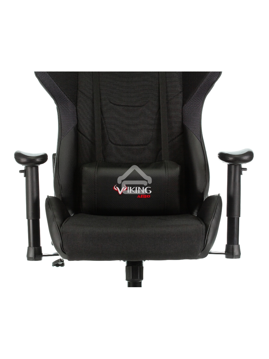 Кресло игровое Бюрократ VIKING 4 AERO BLACK EDITION черный искусст.кожа/ткань