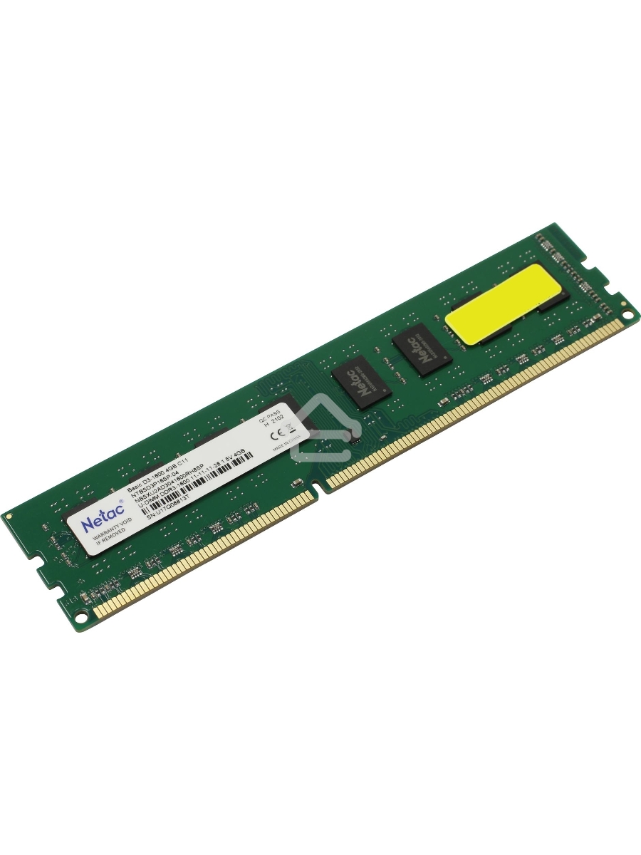 Оперативная память NETAC Basic, DDR3, 4GB (1x4GB), 1600MHz, CL11, DIMM