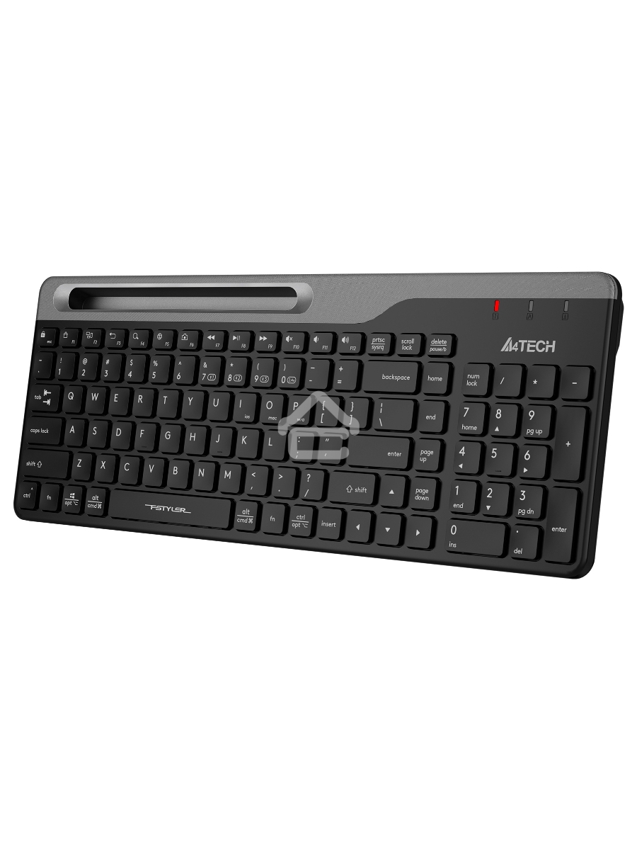 Клавиатура A4Tech Fstyler FBK25 беспроводная, USB, Bluetooth/Радиоканал, черный/серый