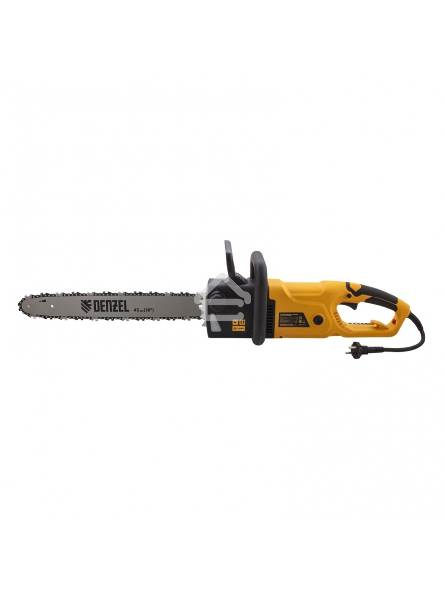 Пила цепная электрическая EDS-2200, 2,2кВт,продольная,шина 45см,шаг 3/8, паз 1,3мм, 62зв Denzel