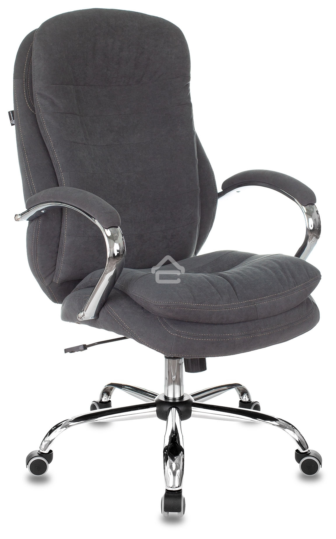 Кресло руководителя Бюрократ T-9950SL Fabric серый Alfa 44, крестовина металл хром