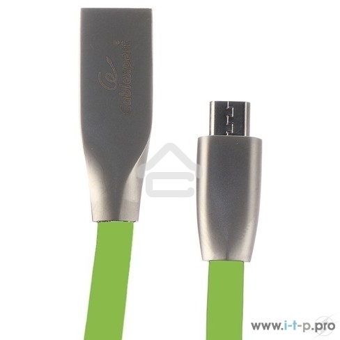 Кабель USB2.0 Cablexpert CC-G-mUSB01Gn-1M, AM/microB, серия Gold, длина 1м, зеленый, блистер