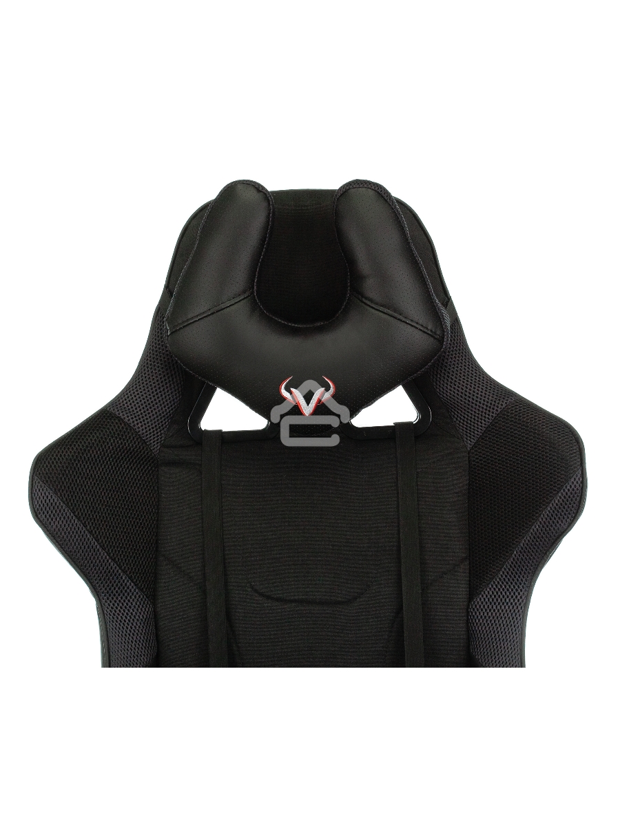 Кресло игровое Бюрократ VIKING 4 AERO BLACK EDITION черный искусст.кожа/ткань