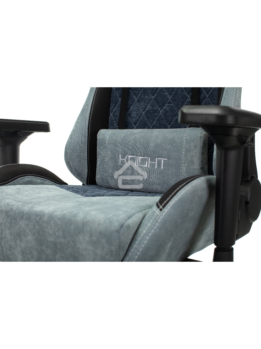 Кресло игровое Бюрократ VIKING 7 KNIGHT BL FABRIC синий текстиль/эко.кожа крестовина металл/пластик
