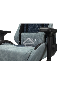 Кресло игровое Бюрократ VIKING 7 KNIGHT BL FABRIC синий текстиль/эко.кожа крестовина металл/пластик