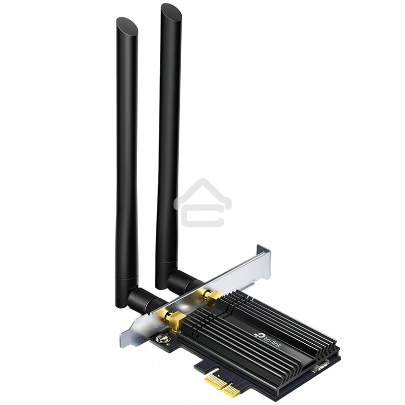 Адаптер 11AX 3000Mbps dual-band PCI-E adapter, 2402Mbps at 5G and 574Mbps at 2.4G, support Bluetooth 5.0, WPA2 encryption, two external Antennas.