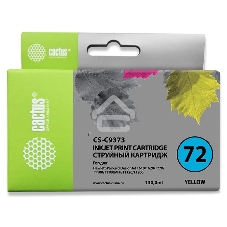 Картридж струйный Cactus CS-C9373 №72 желтый (130 мл.) для HP DJ T610/T620/T770/T1100/T1100/T1120/T1200