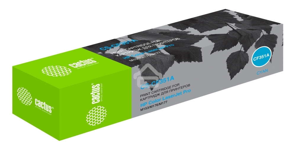 Картридж лазерный Cactus CS-CF351A голубой (1000 стр.) для HP M176/M177