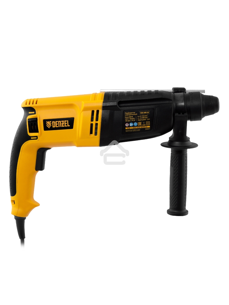 Перфоратор электрический RHH-800-26, SDS-plus, 800 Вт, 3 Дж, 3 плюс 1 реж. Denzel