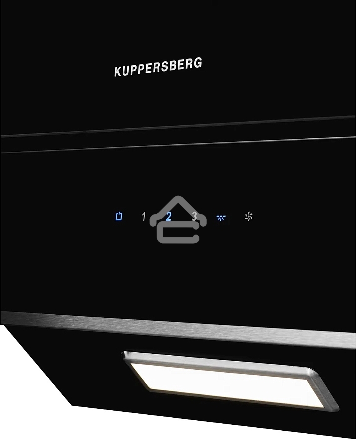 Вытяжка наклонная Kuppersberg F 600 BX, черный/нержавеющая сталь, 60 см, 850 куб. м/ч, 46 дБ