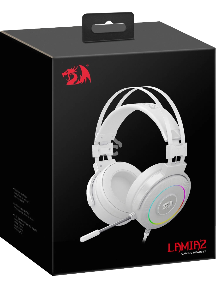 Гарнитура Defender LAMIA 2 RGB USB WHITE REDRAGON