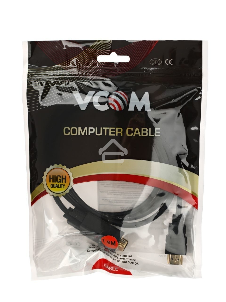Кабель-переходник VCOM CG596-1.8M HDMI --> VGA_M/M 1,8м