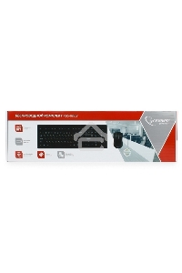 Комплект клавиатура+мышь беспроводные Gembird KBS-8002, 2.4ГГц, черный, 104 клавиши+2 кнопки+колесо кнопка, 1000DPI, батарейки в комплекте