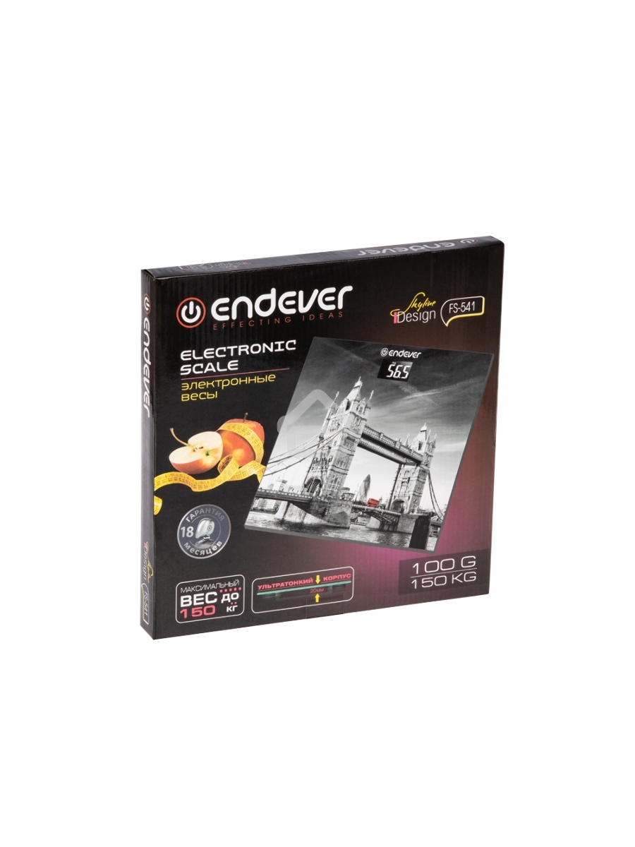 Весы напольные  Endever Skyline FS-541 (150кг, стекло, Лондон)