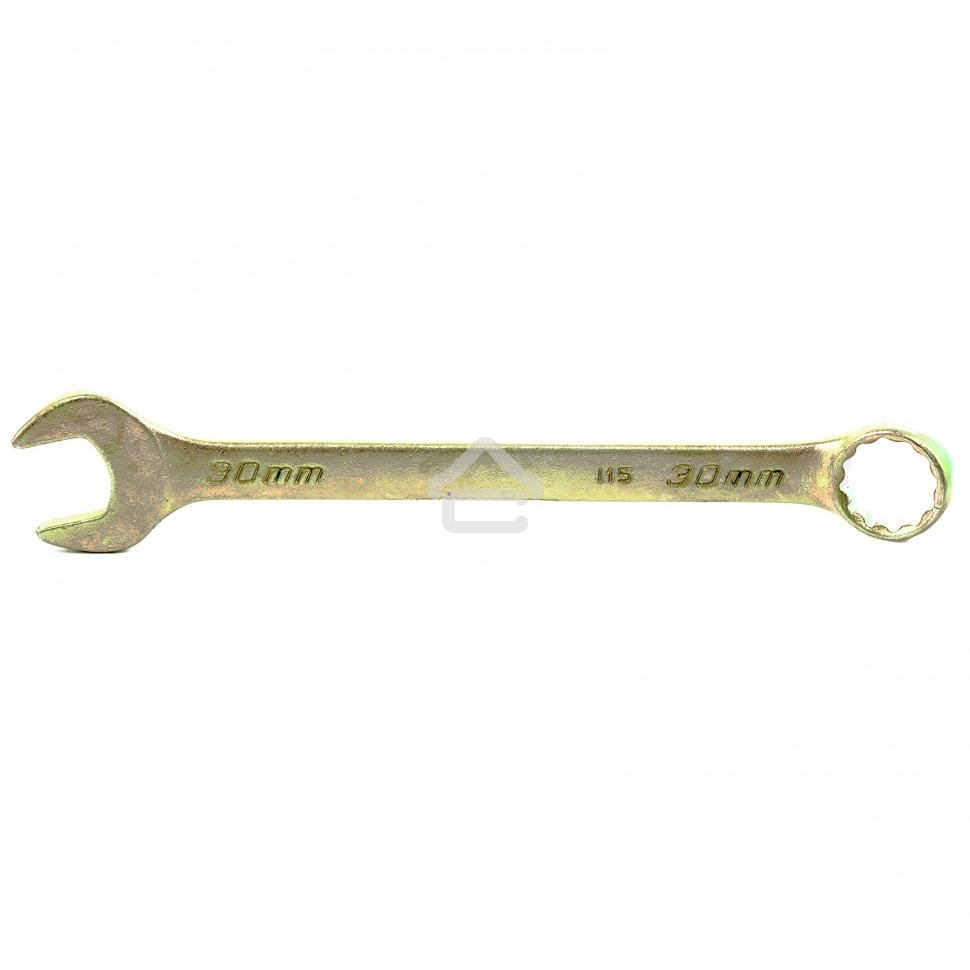 Ключ комбинированный Сибртех, 30 мм, желтый цинк