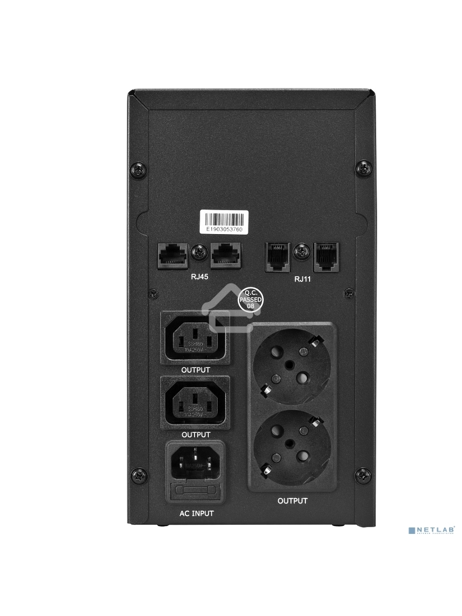 Источник бесперебойного питания CROWN ИБП CMU-SP800 COMBO {800VA металл,1x12V/9AH, розетки 2*IEC + 2*EURO} CM000001494