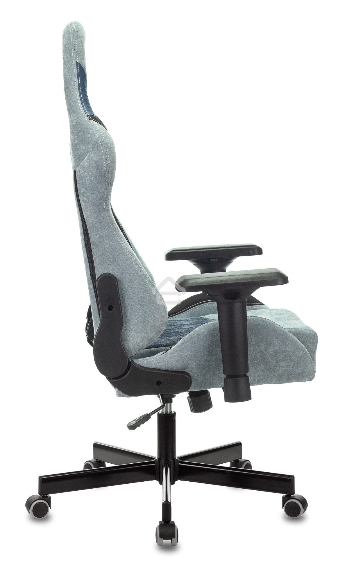 Кресло игровое Бюрократ VIKING 7 KNIGHT BL FABRIC синий текстиль/эко.кожа крестовина металл/пластик