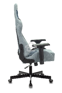 Кресло игровое Бюрократ VIKING 7 KNIGHT BL FABRIC синий текстиль/эко.кожа крестовина металл/пластик