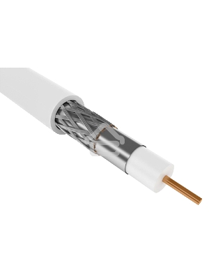 Кабель коаксиальный ITK GENERICA CC3-R6F1-111-100-G RG-6 SF/UTP общий экран в оплётке 75Om PVC внутренний 100м белый