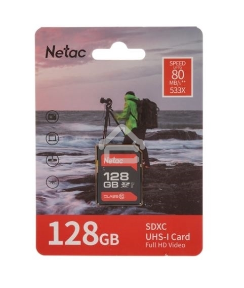 Флеш карта Netac P600 SDHC 128GB U1/C10 up to 80MB/s, retail pack