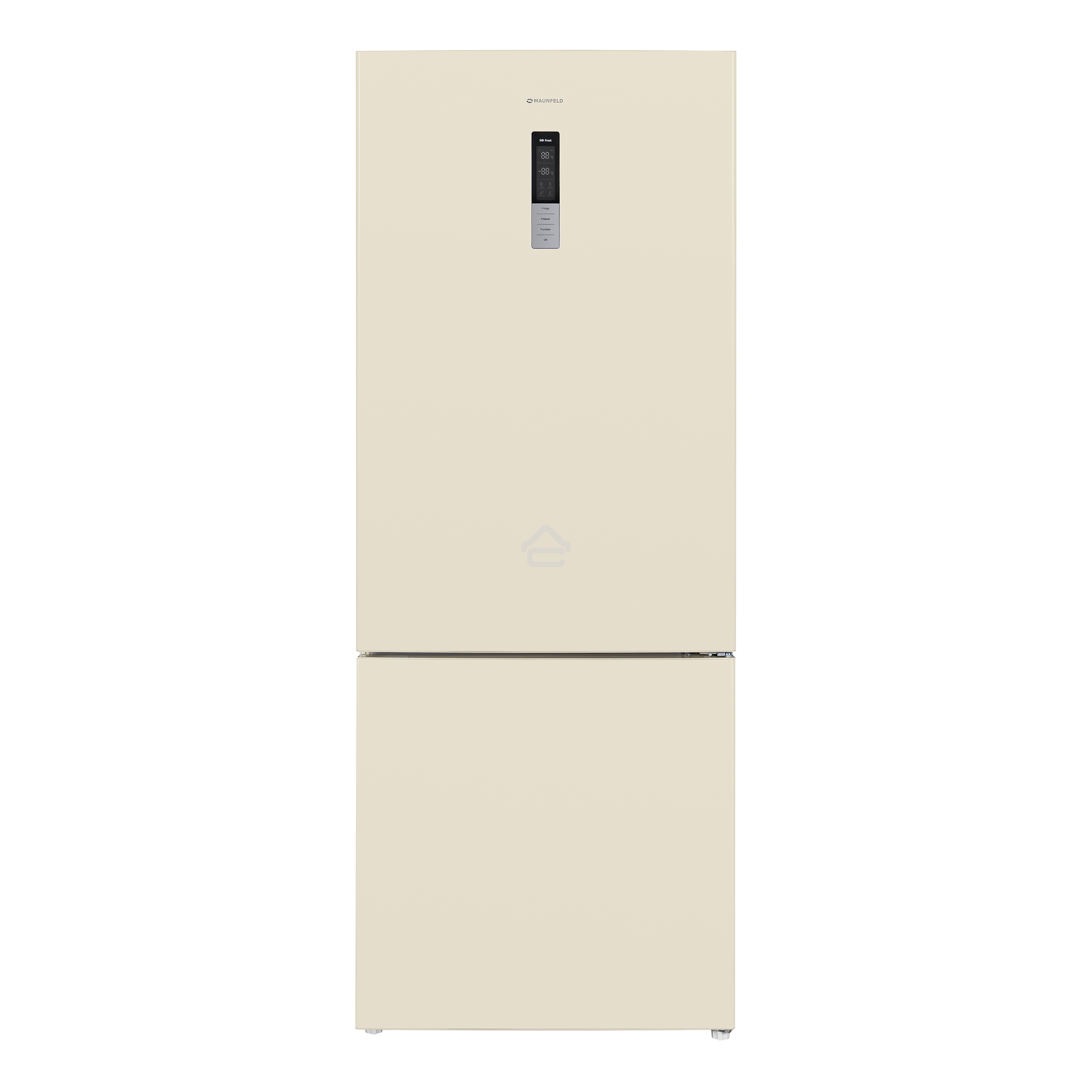 Холодильник Maunfeld MFF1857NFBG бежевый инвертер двухкамерный 336/117л морозилка снизу
