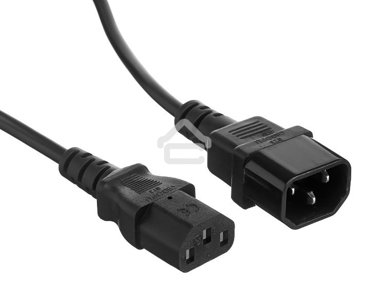 Кабель монитор-компьютер (UPS->уст-во) ExeGate Power EC-1,8P (С13->С14) VDE-250V-3*1,00-CU,10A, 1.8м