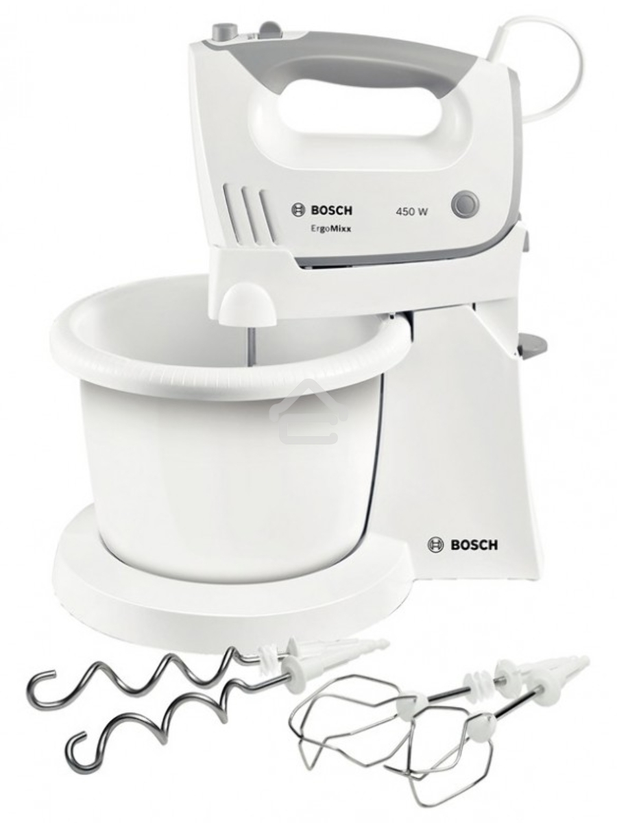 Миксер стационарный Bosch MFQ36460 450Вт белый/серый