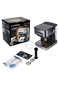 Кофеварка рожковая Endever Costa-1065 серебристый, исп. кофе - молотый, 1.6 л, 1000 Вт, 20 бар.