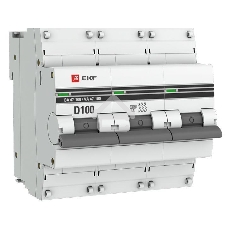 Выключатель автоматический модульный 3п D 100А 10кА ВА 47-100 PROxima EKF mcb47100-3-100D-pro
