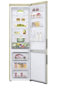 Холодильник LG GA-B509CESL бежевый глянцевый двухкамерный 277/107л морозилка снизу, No Frost