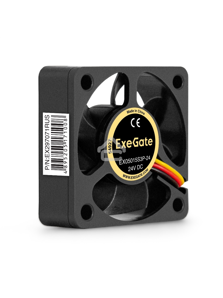 Вентилятор для корпуса ExeGate EX05015S3P-24 черный, 50 мм, 7000 об/мин, 36.8 дБ, 3 pin