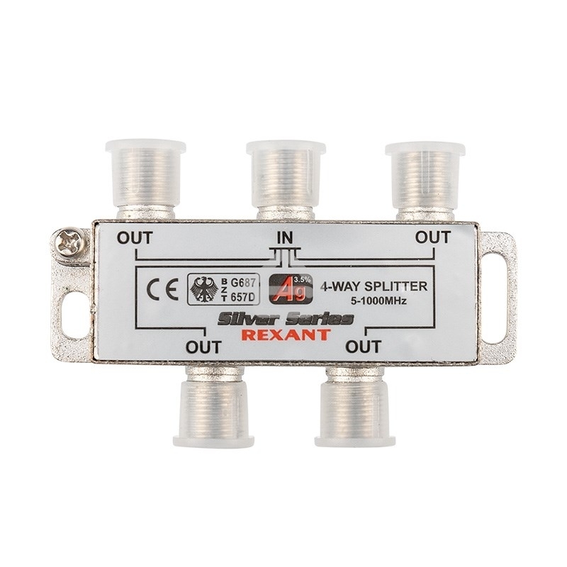 Делитель ТВ х 4 + 5шт. F 