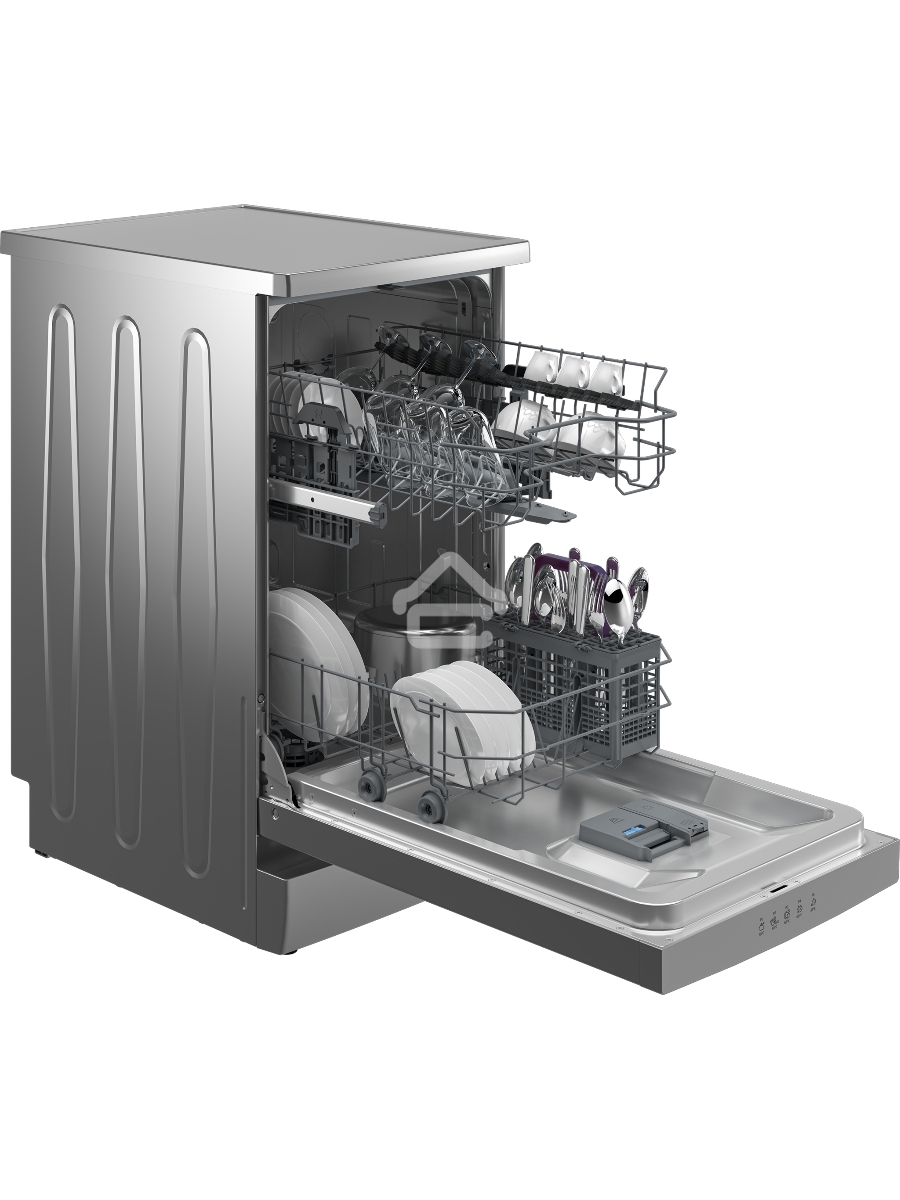 Посудомоечная машина Beko BDFS15020S, серебристая, 44.8 см, 10 компл., 49 дБ, класс A