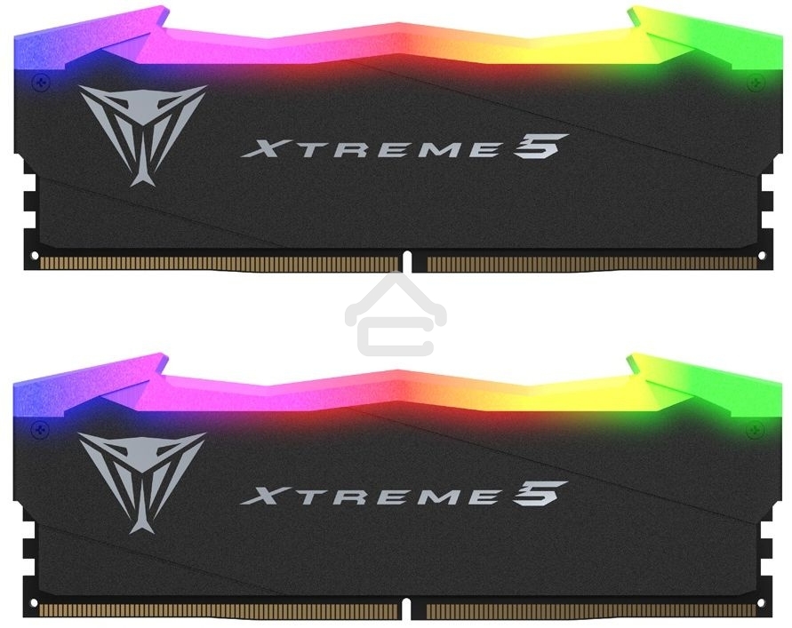 Оперативная память Patriot Viper Xtreme 5, DDR5, 48GB (2x24GB), 7600MHz, CL36, DIMM, с радиаторами, RGB, черный