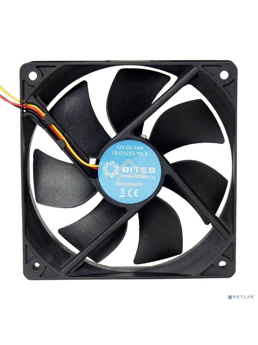 Вентилятор для корпуса 5bites FB12025S-12L3 черный, 120 x 120 мм, 1200 об/мин, 25 дБ, 3 pin