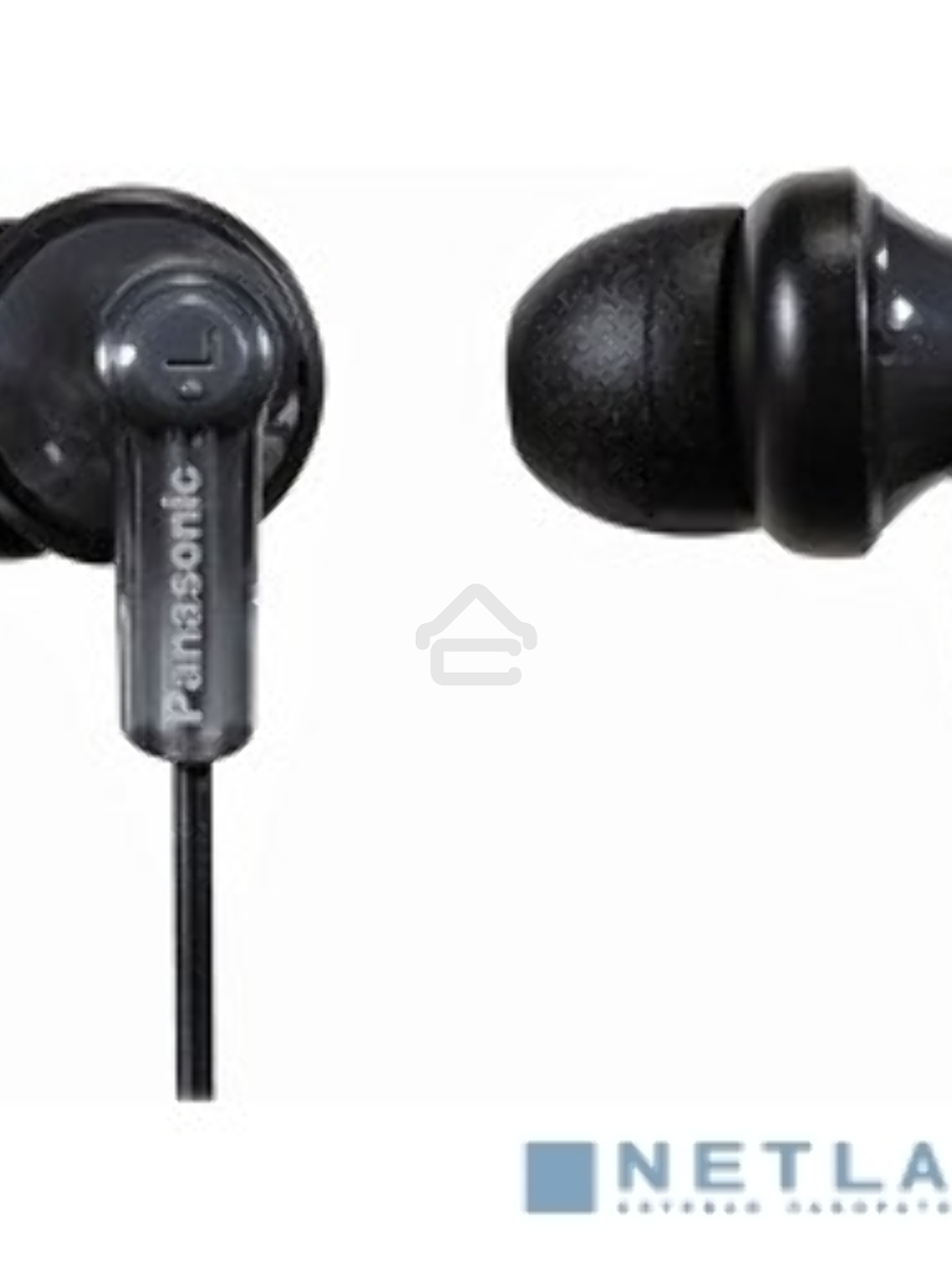 Наушники вкладыши Panasonic RP-HJE118GUK 1.1м черный проводные (в ушной раковине)
