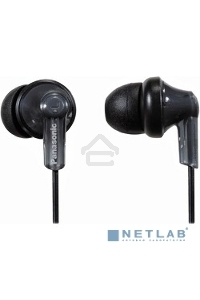 Наушники вкладыши Panasonic RP-HJE118GUK 1.1м черный проводные (в ушной раковине)