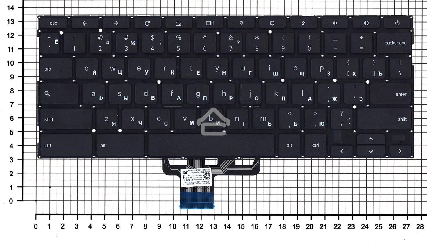 Клавиатура для ноутбука Asus Chromebook C200M C200MA черная